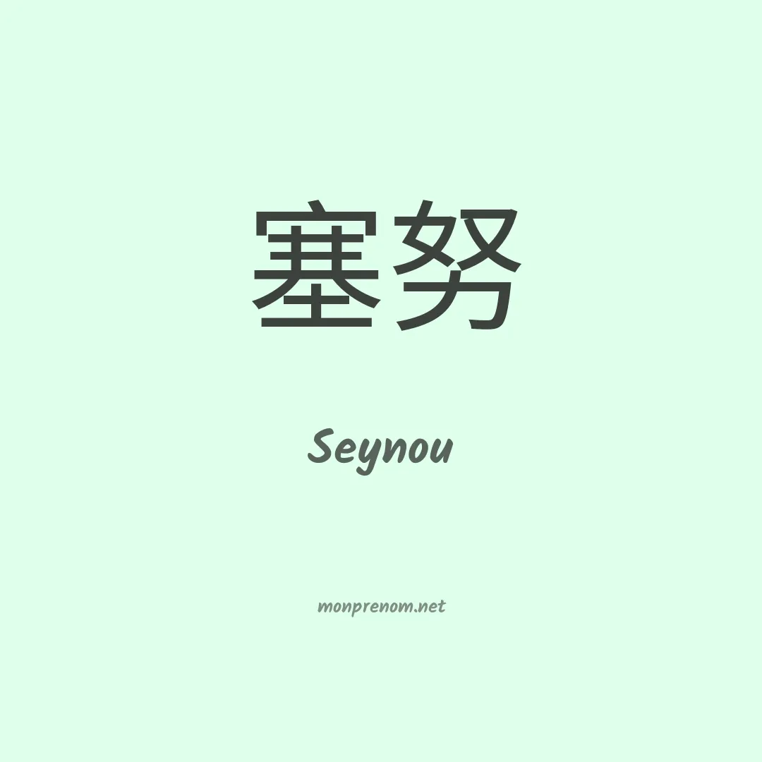Seynou en chino