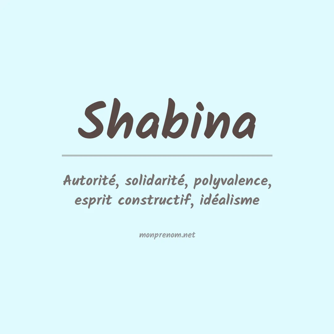 Signification du Prénom Shabina Signification du Prénom Shabina