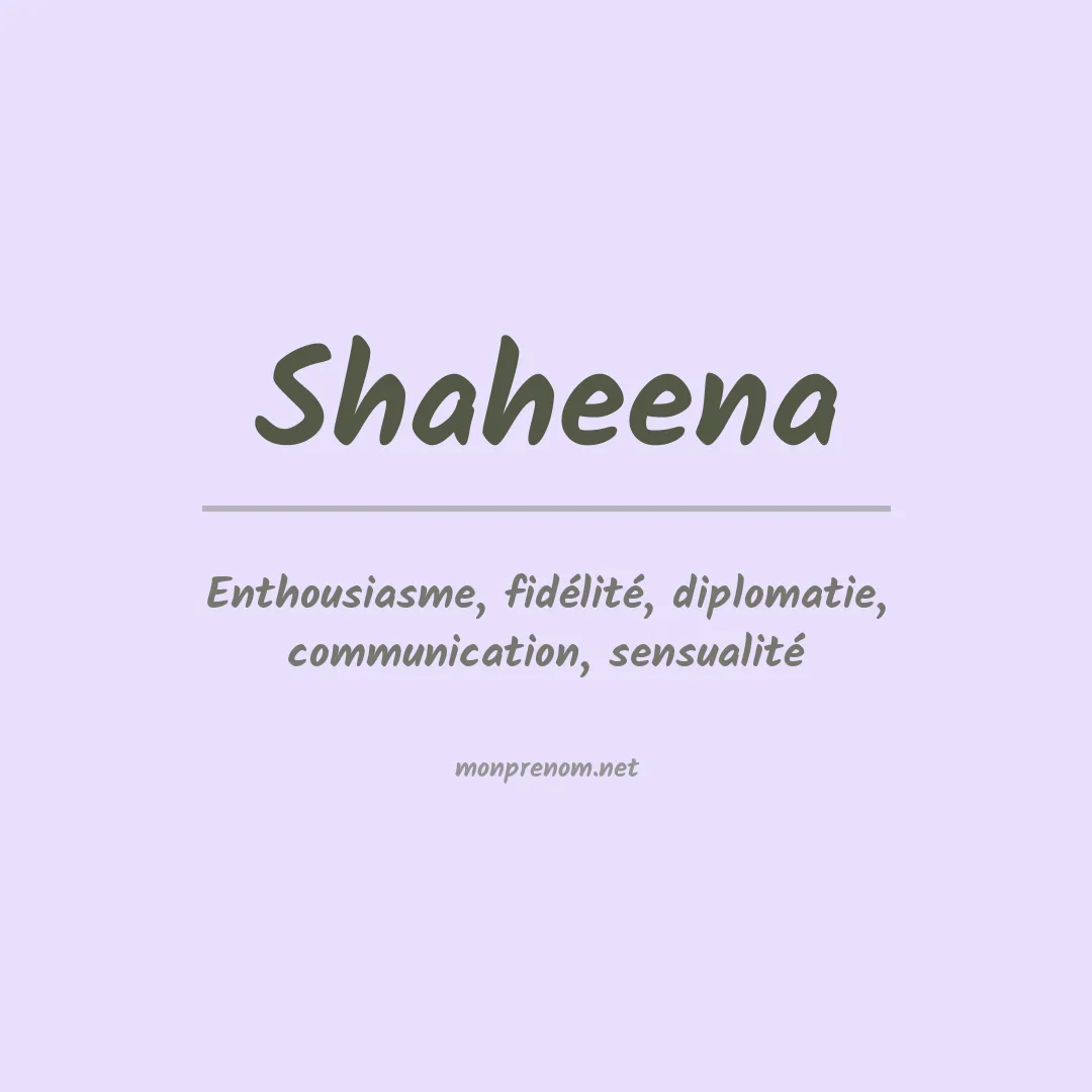 Signification du Prénom Shaheena Signification du Prénom Shaheena