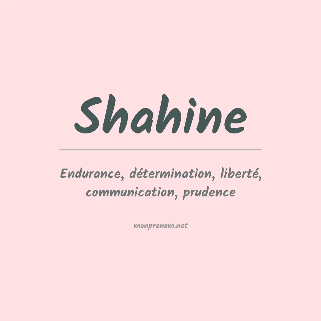 Signification du Prénom Shahine Signification du Prénom Shahine