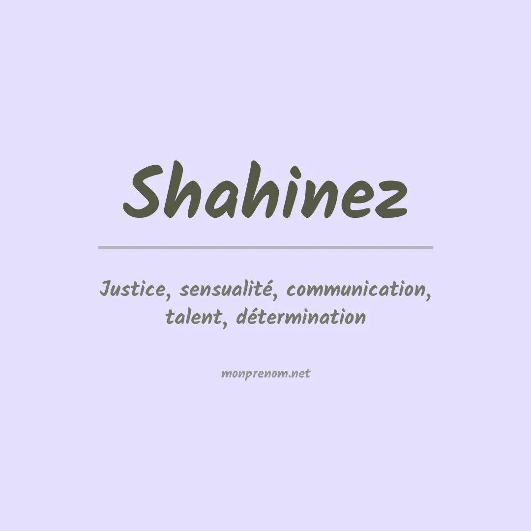 Signification du Prénom Shahinez Signification du Prénom Shahinez