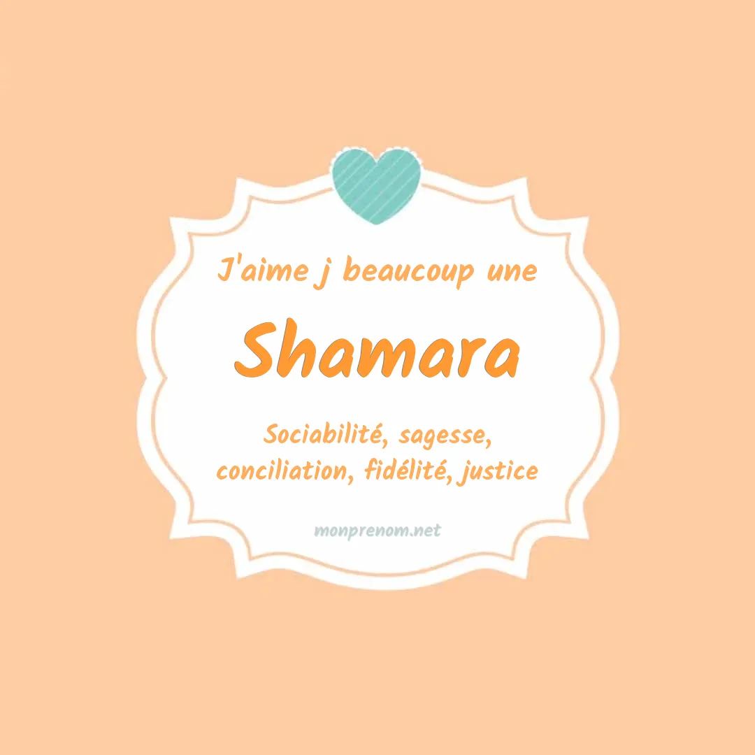 j'aime beaucoup Shamara