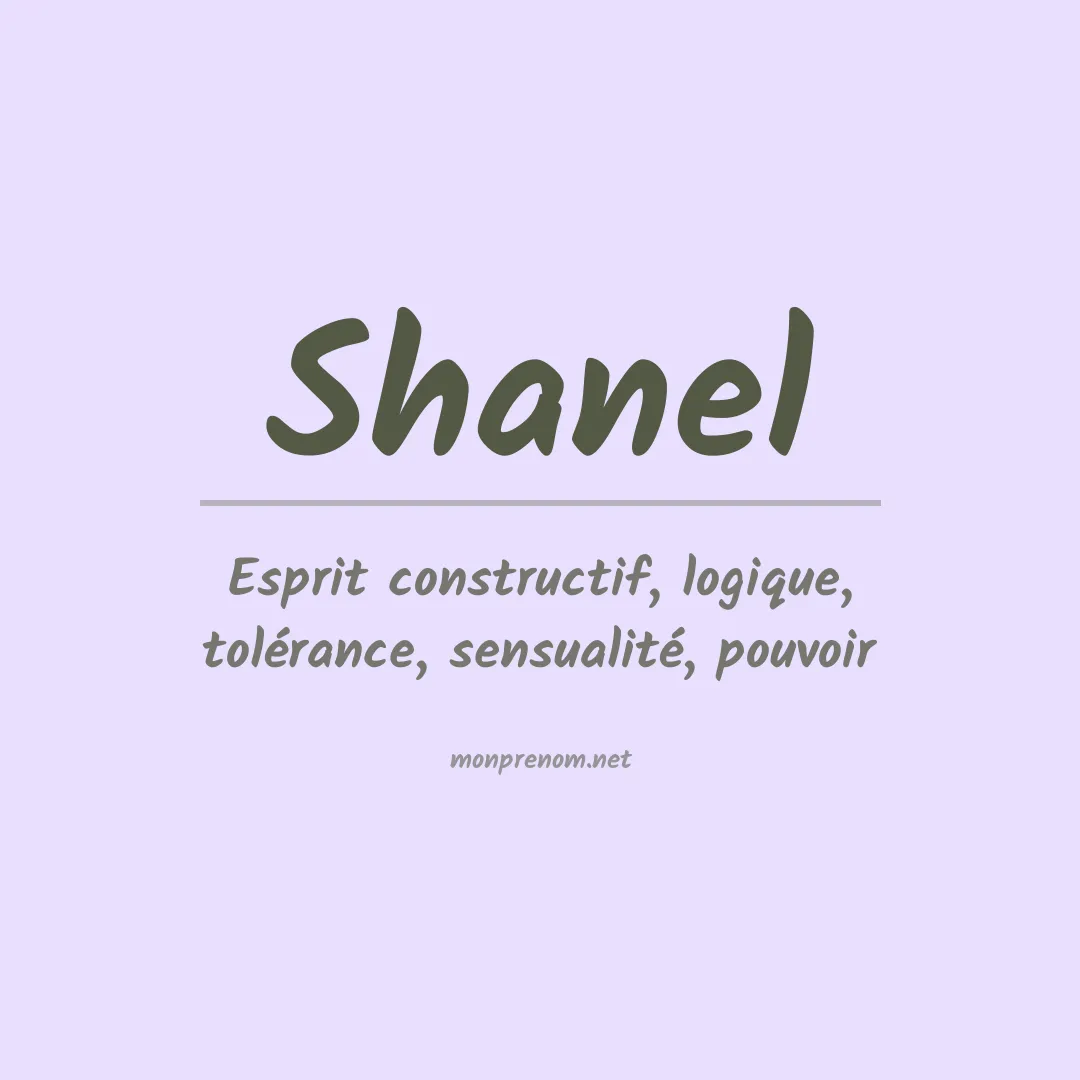 Signification du Prénom Shanel Signification du Prénom Shanel