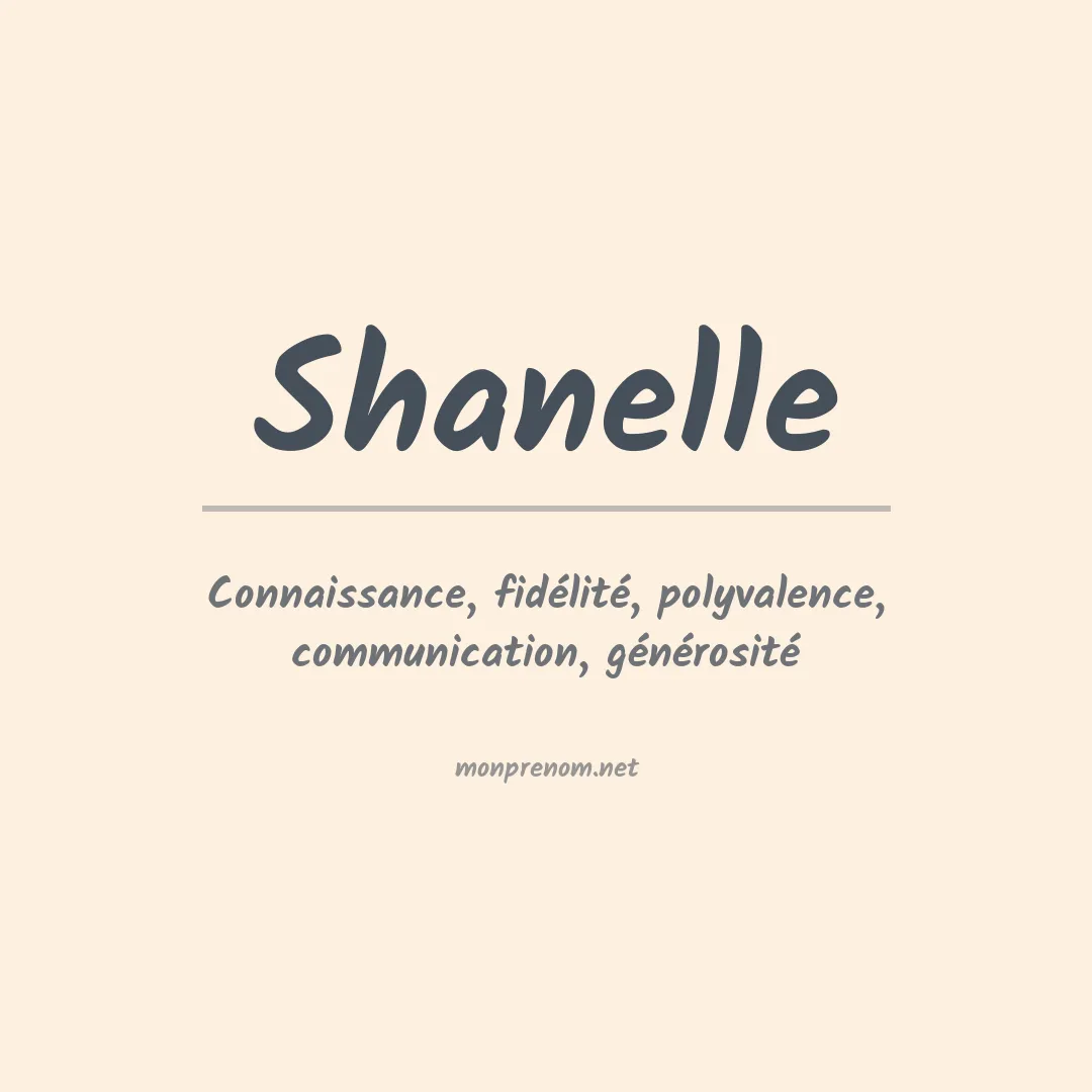 Signification du Prénom Shanelle
