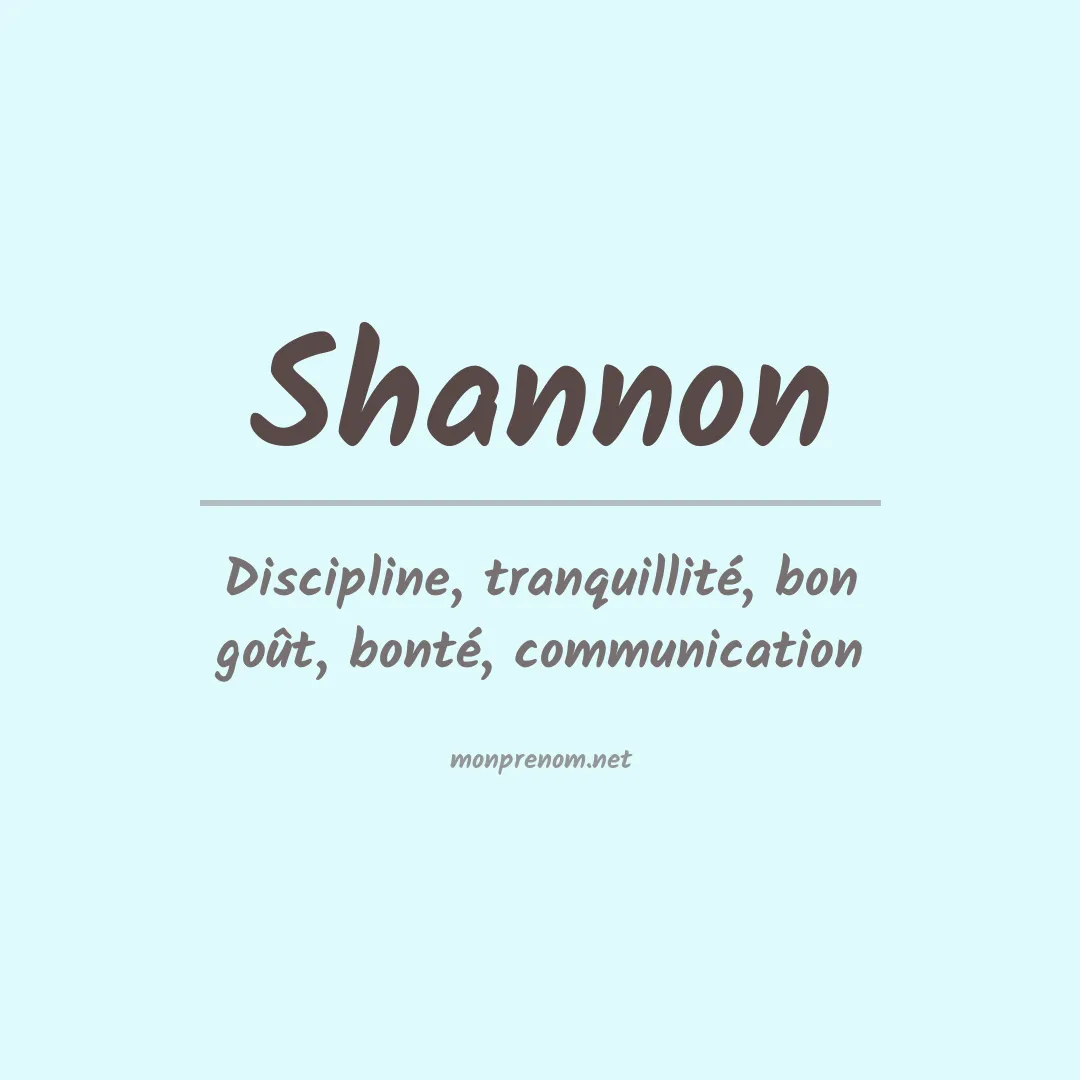Signification du Prénom Shannon