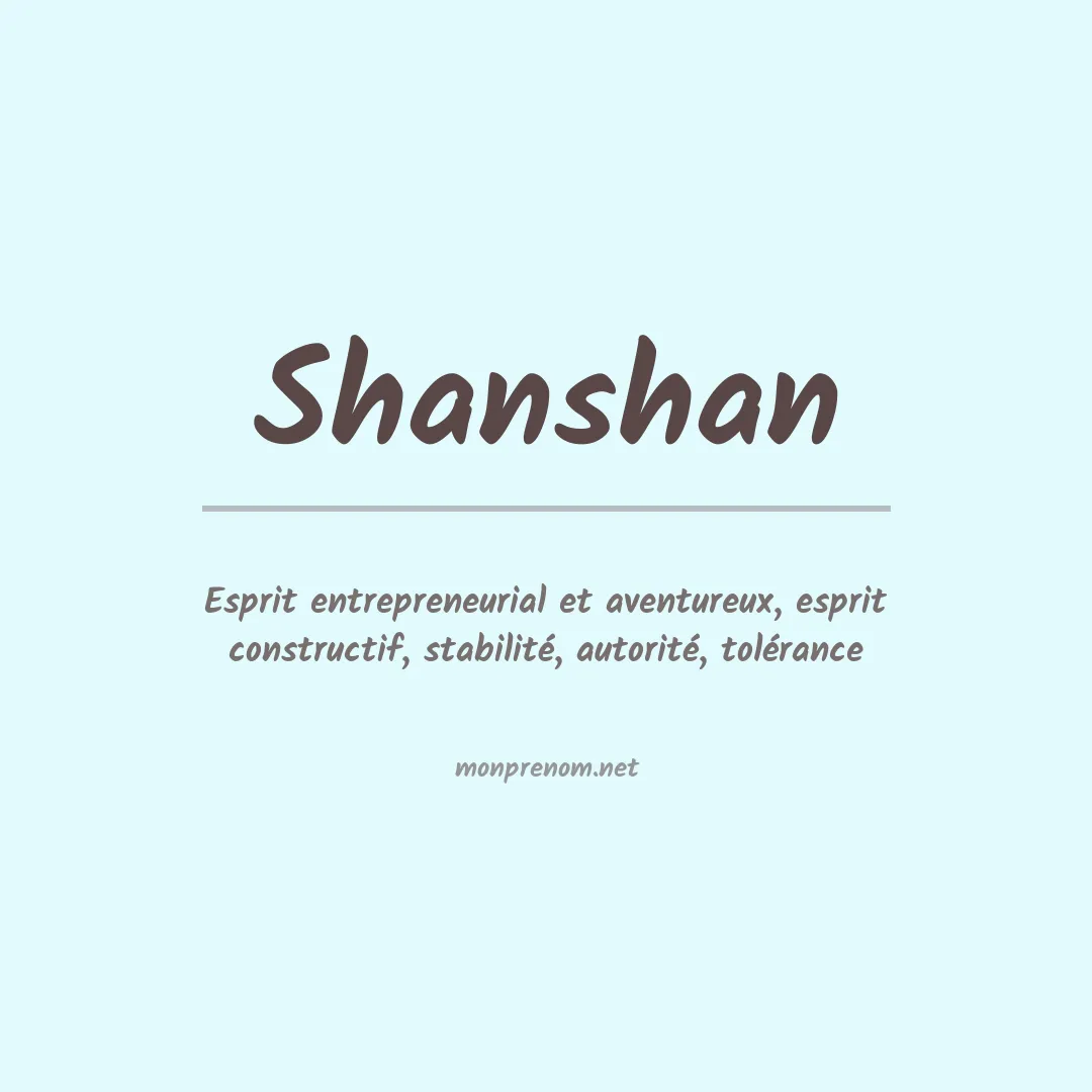 Signification du Prénom Shanshan Signification du Prénom Shanshan
