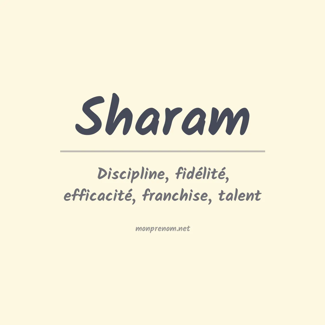 Signification du Prénom Sharam Signification du Prénom Sharam