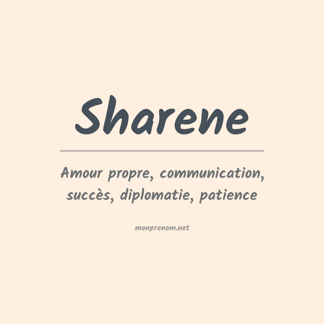 Signification du Prénom Sharene Signification du Prénom Sharene