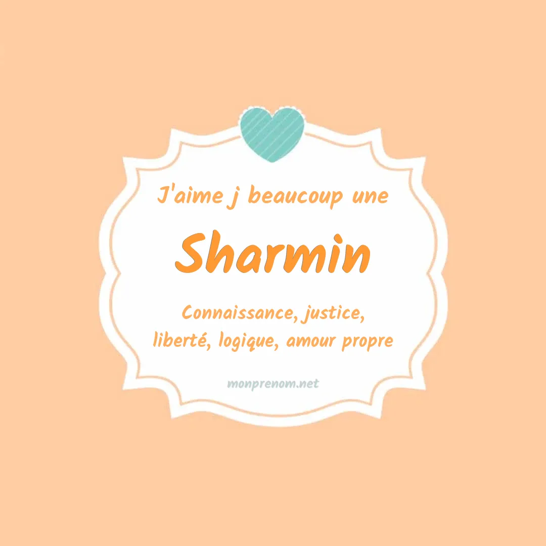 j'aime beaucoup Sharmin