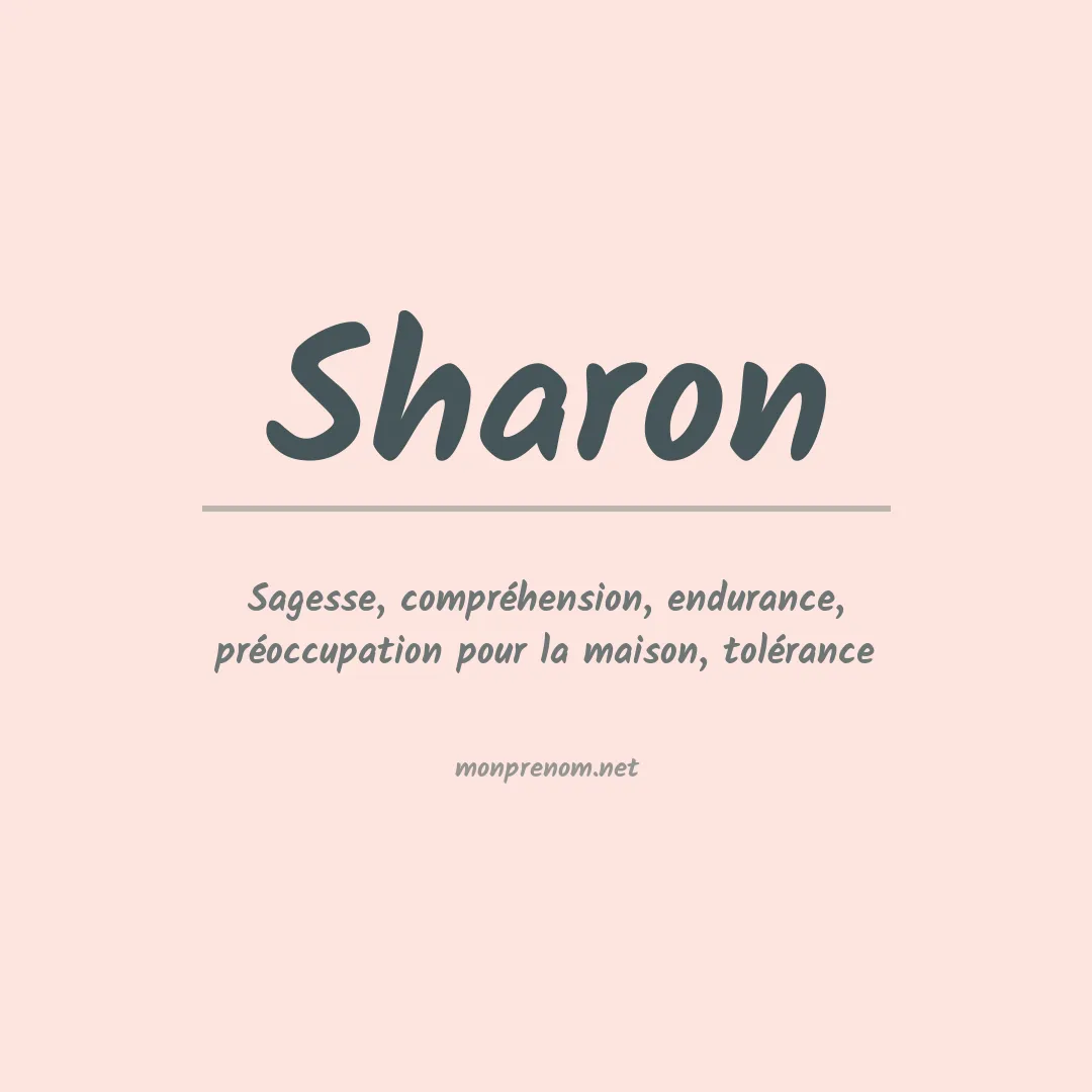 Signification du Prénom Sharon