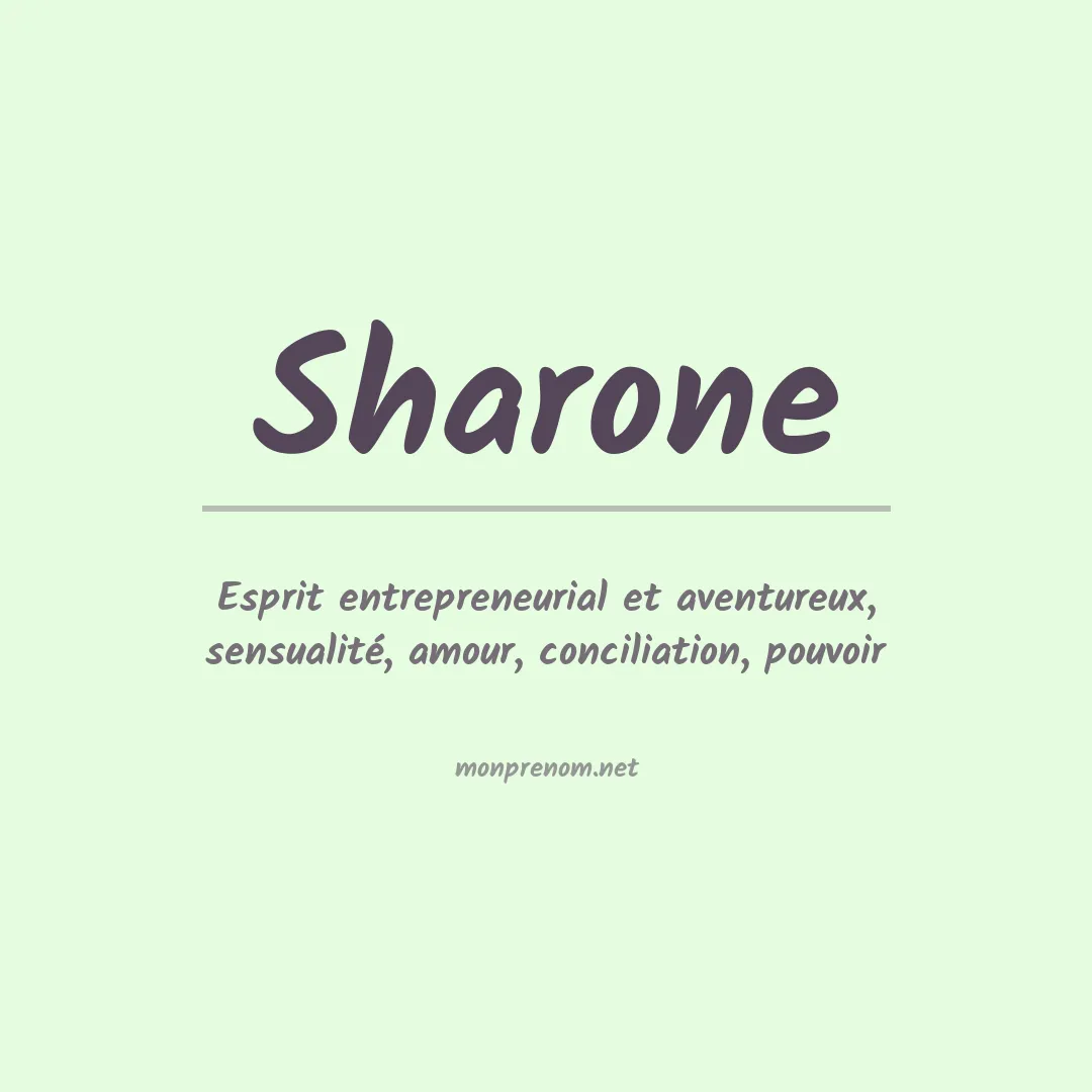 Signification du Prénom Sharone Signification du Prénom Sharone