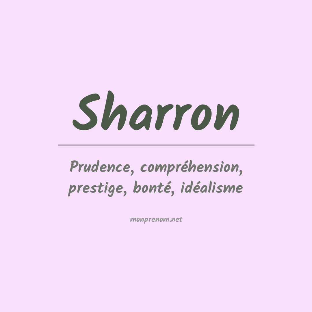 Signification du Prénom Sharron