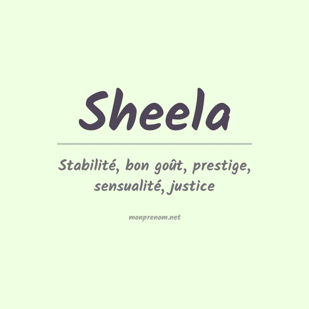 Signification du Prénom Sheela Signification du Prénom Sheela