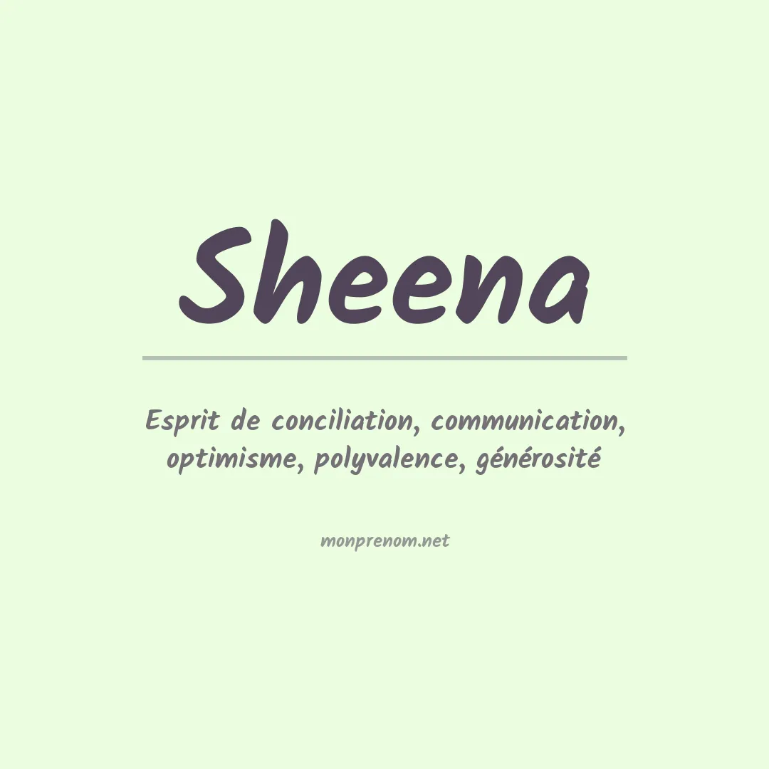 Signification du Prénom Sheena Signification du Prénom Sheena