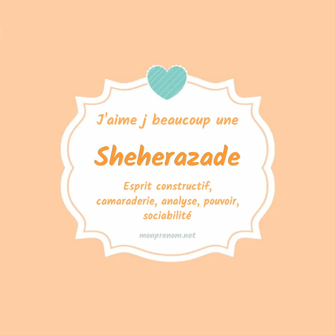 j'aime beaucoup Sheherazade