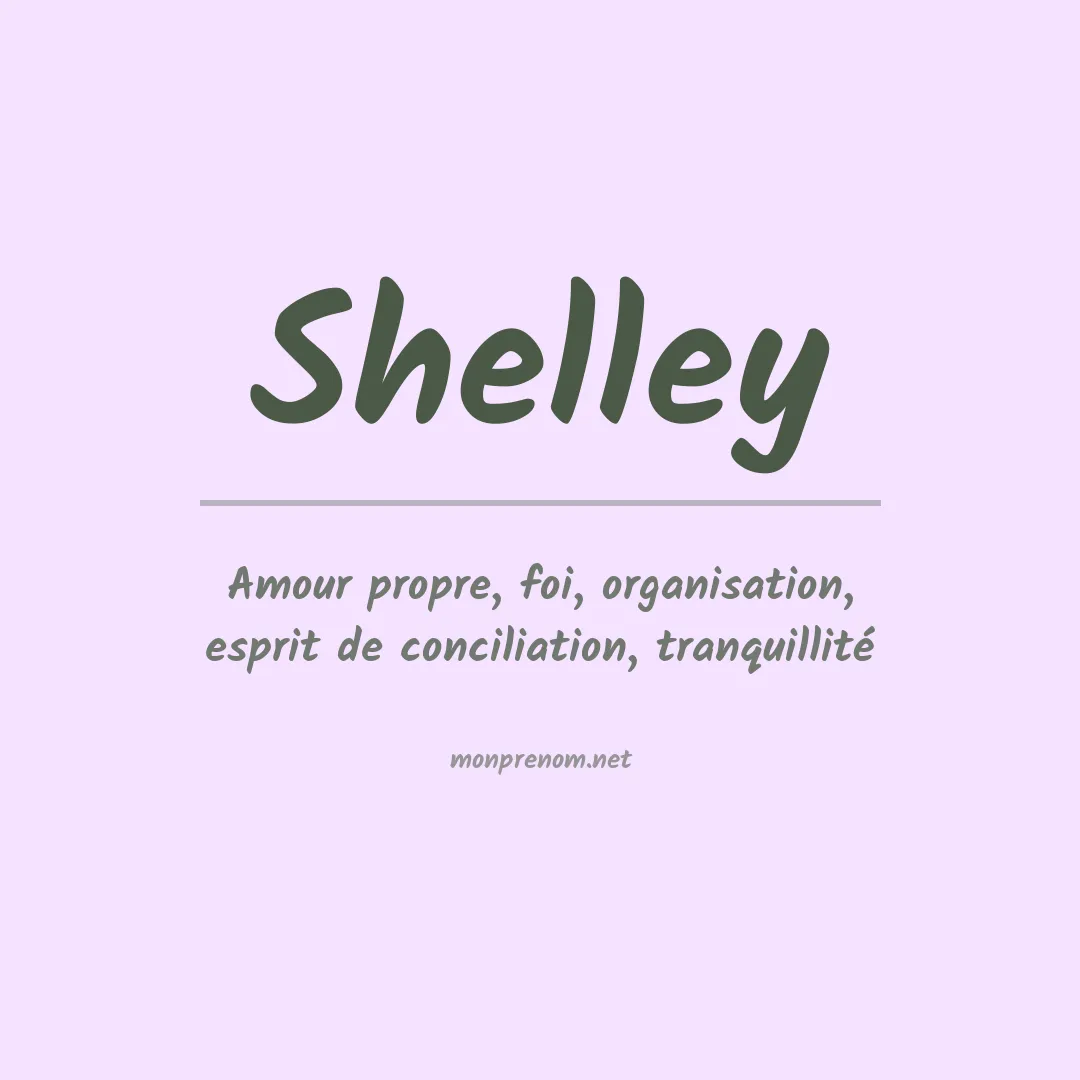 Signification du Prénom Shelley