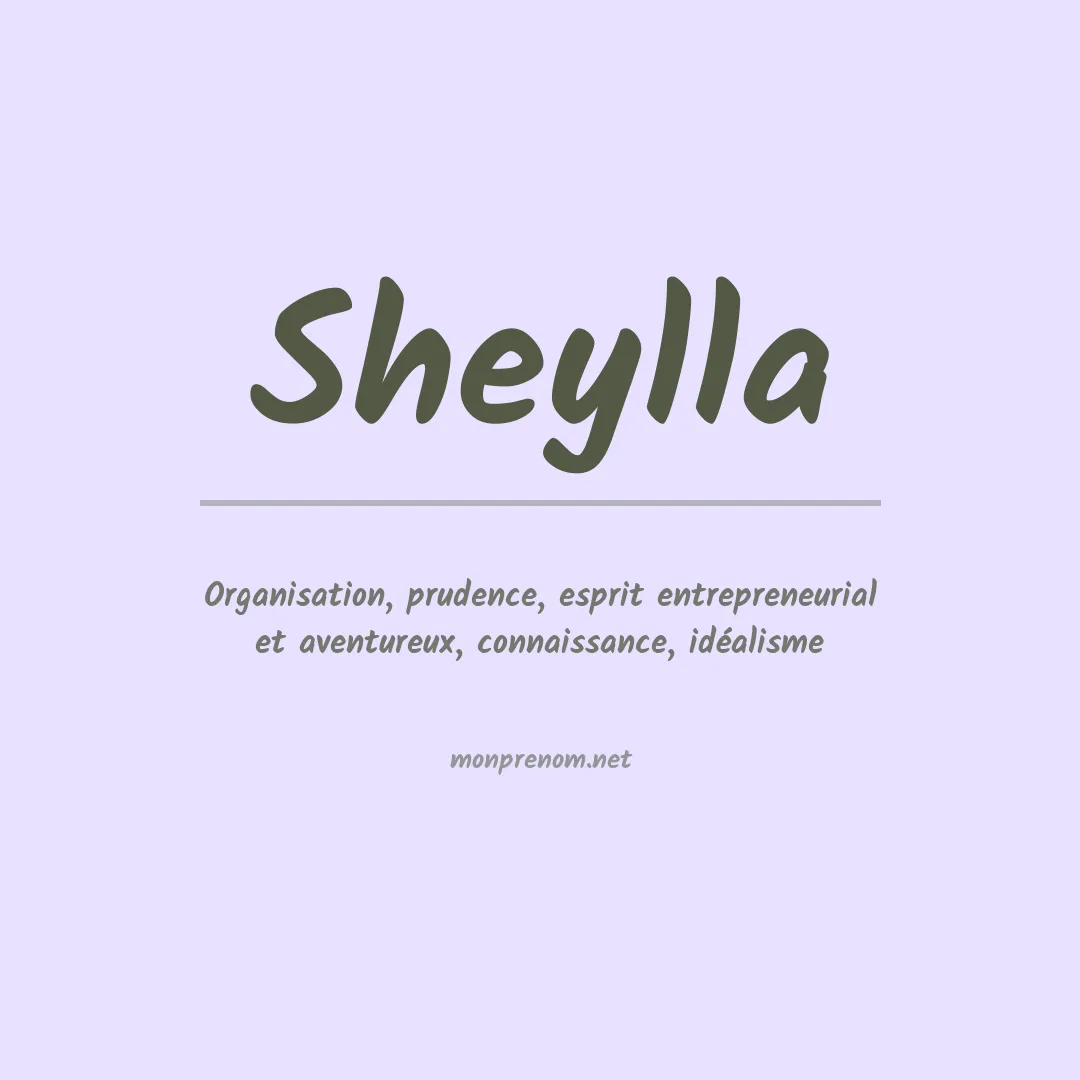 Signification du Prénom Sheylla Signification du Prénom Sheylla