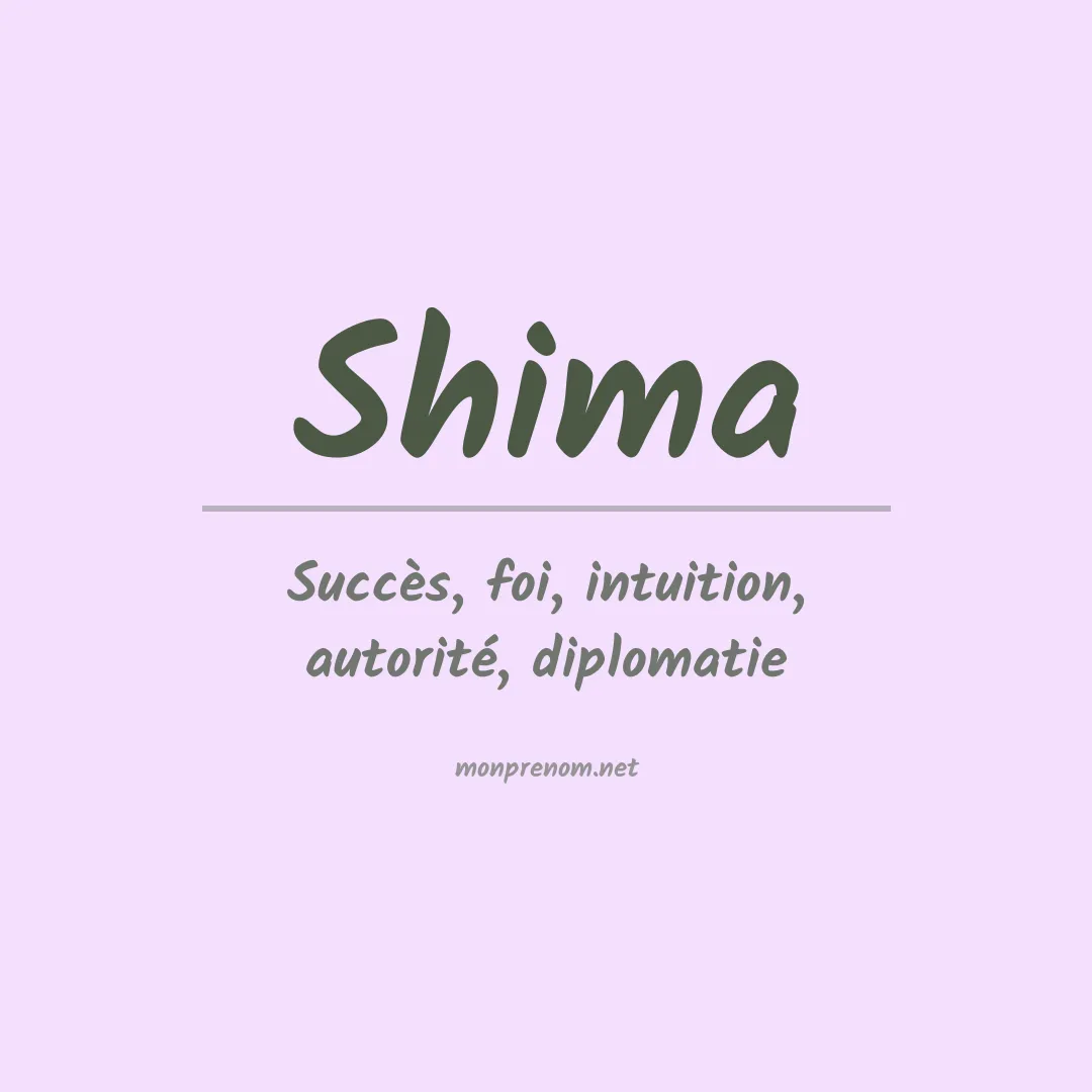 Signification du Prénom Shima