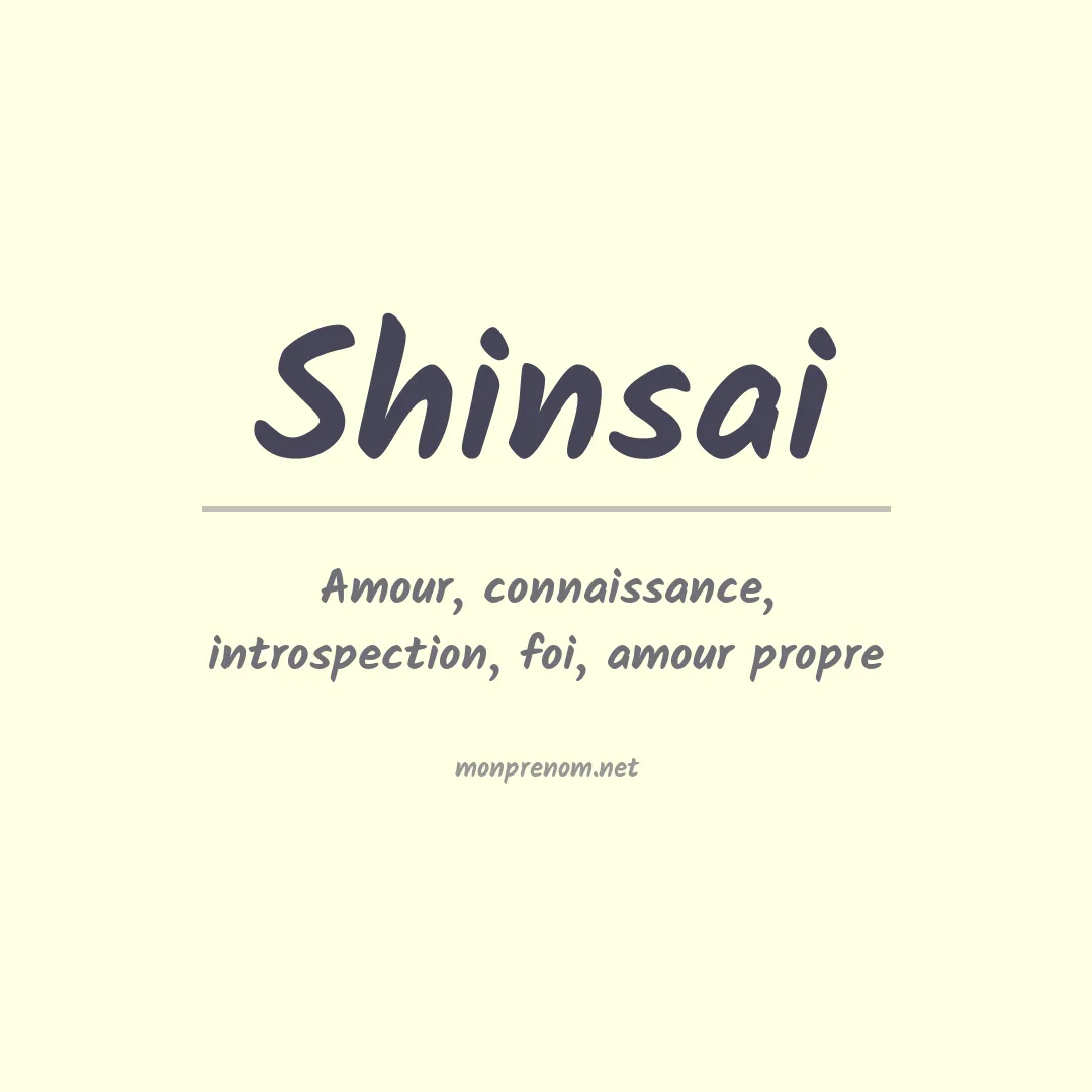 Signification du Prénom Shinsai Signification du Prénom Shinsai