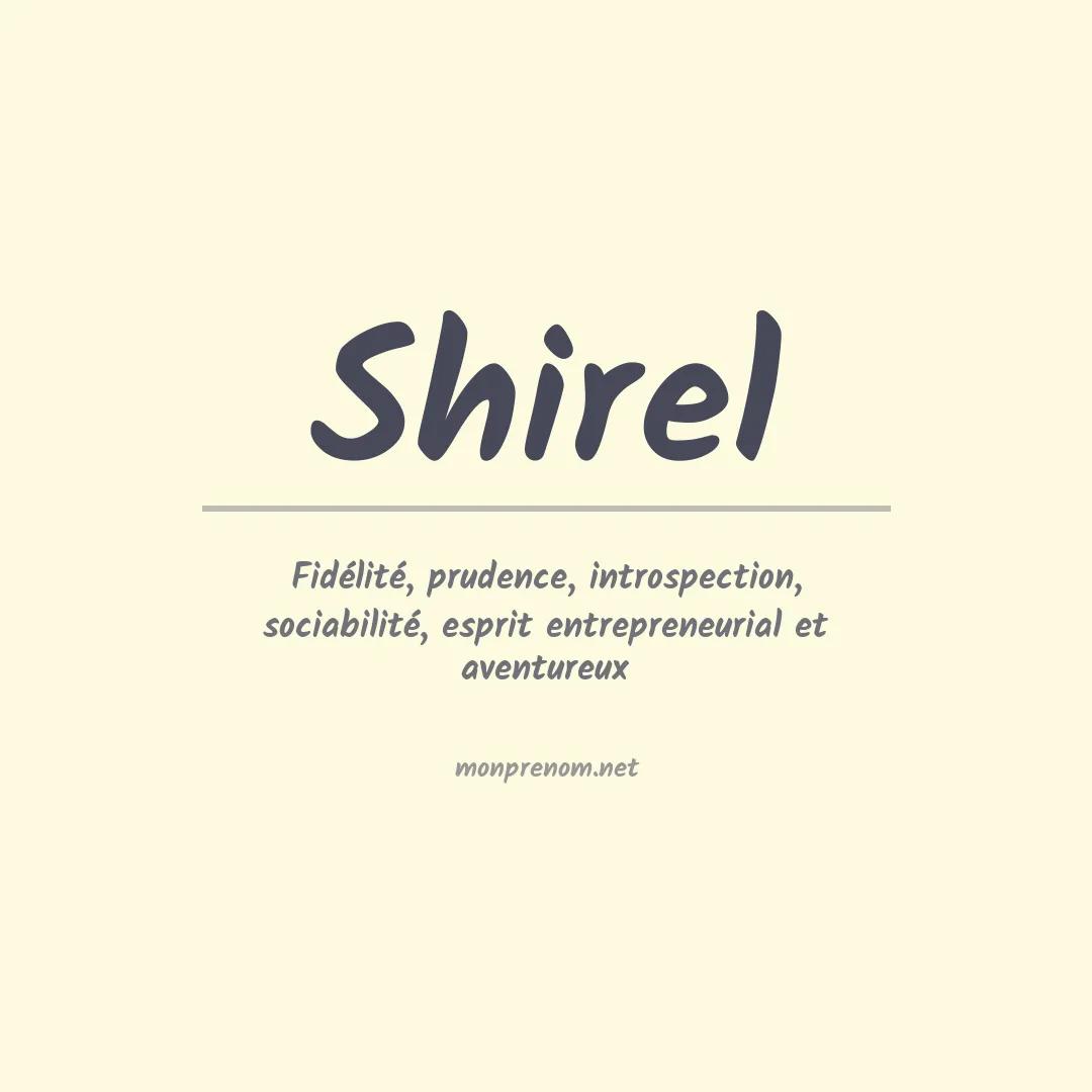 Signification du Prénom Shirel Signification du Prénom Shirel