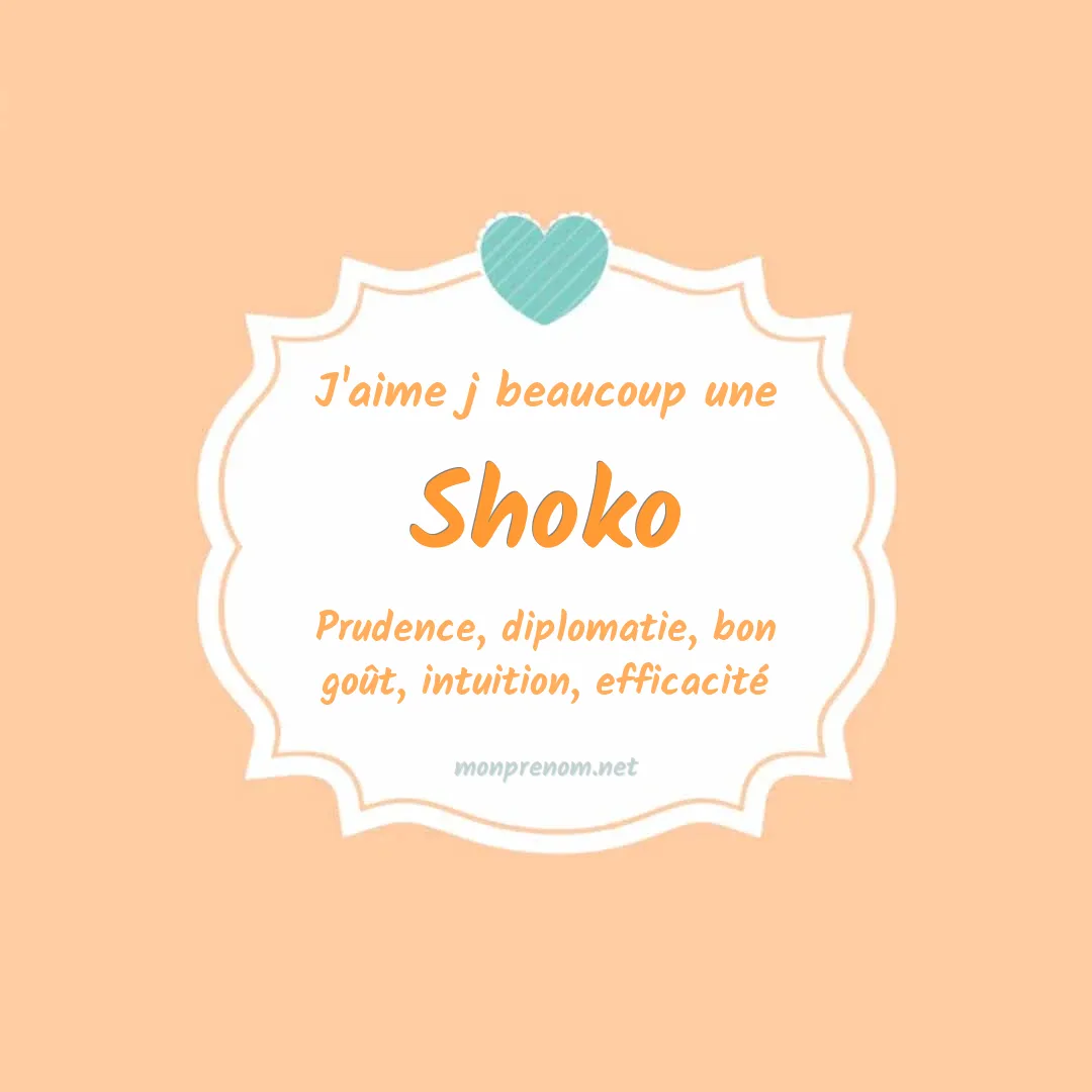 j'aime beaucoup Shoko