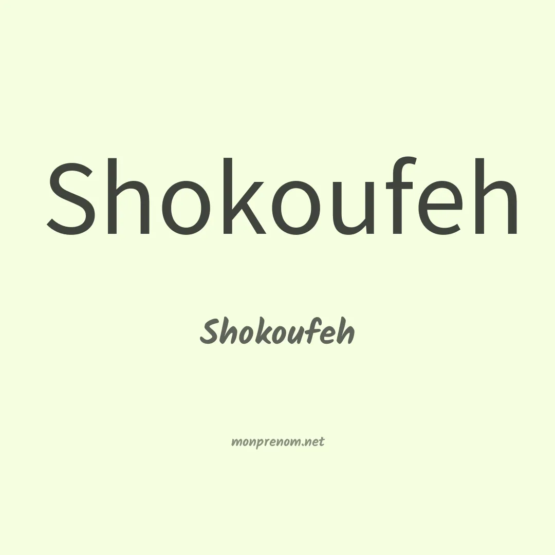 Shokoufeh en chino