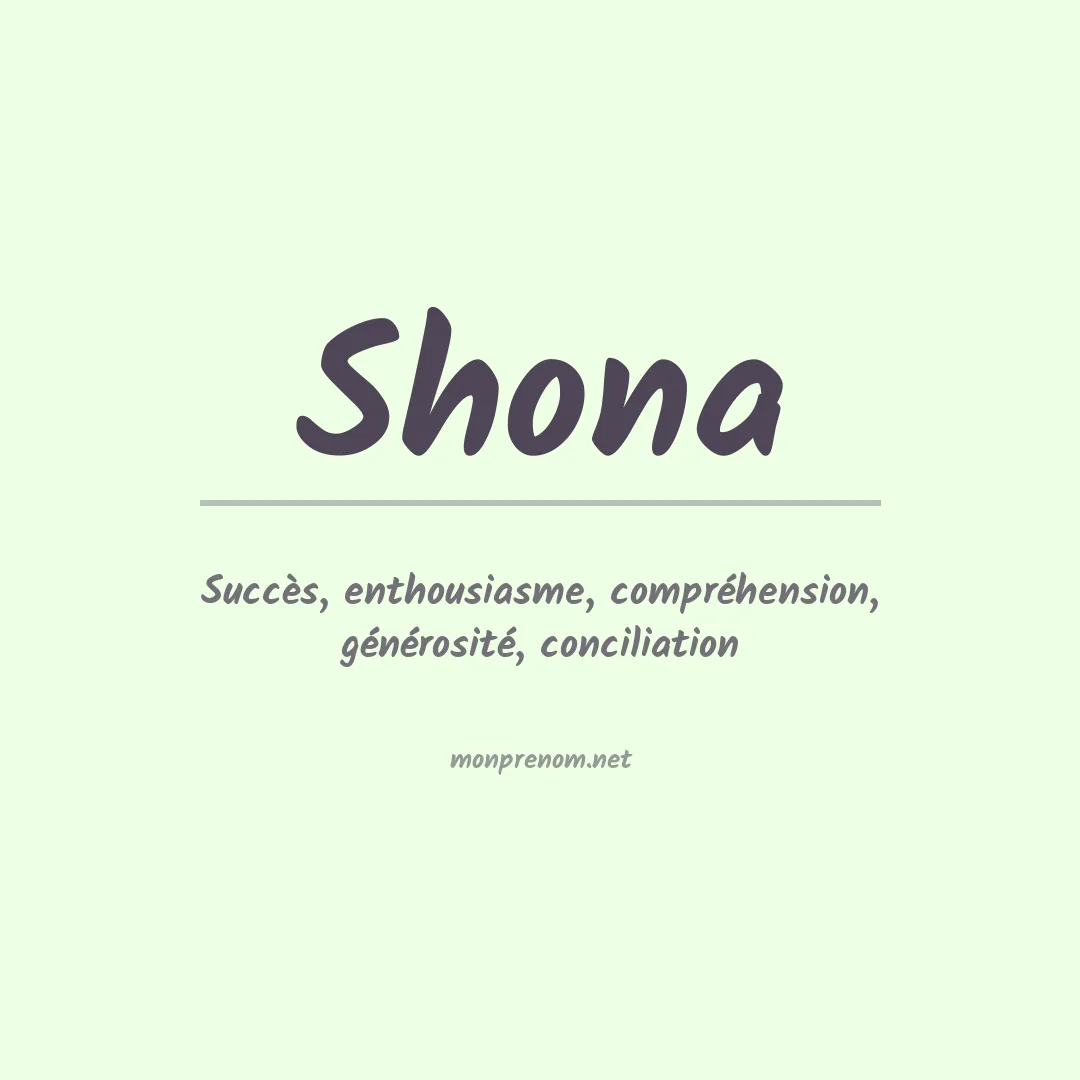 Signification du Prénom Shona Signification du Prénom Shona