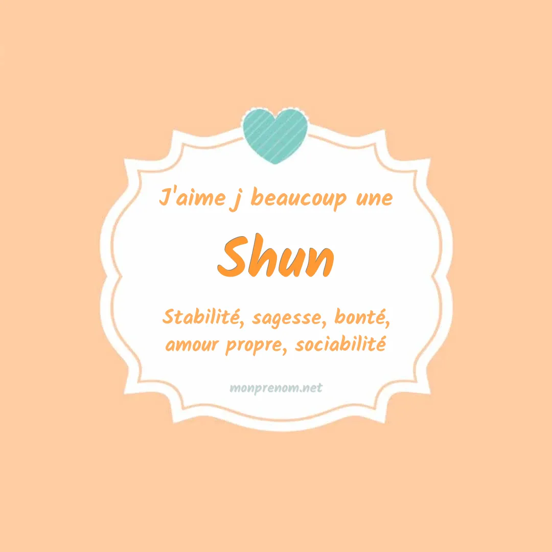 j'aime beaucoup Shun