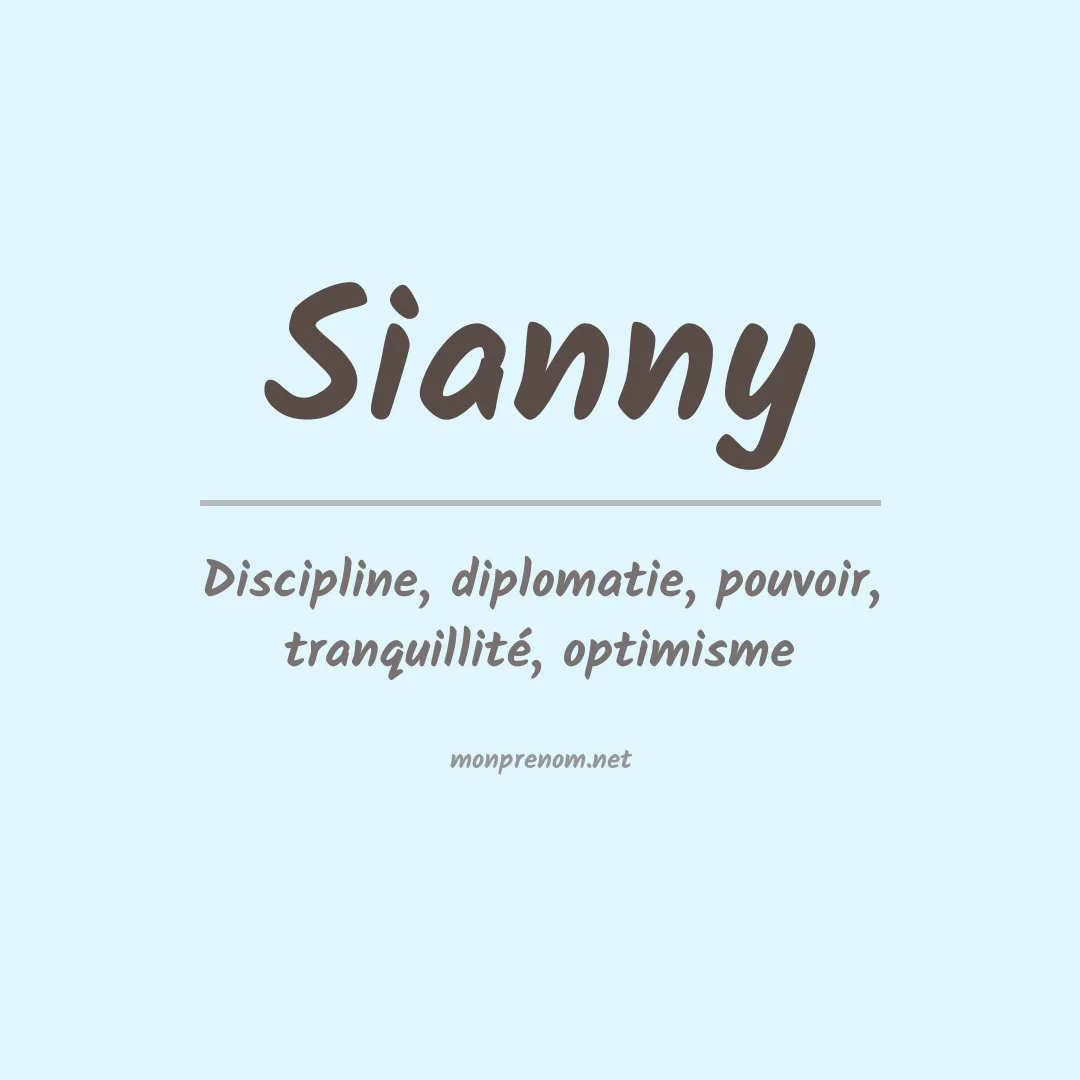 Signification du Prénom Sianny