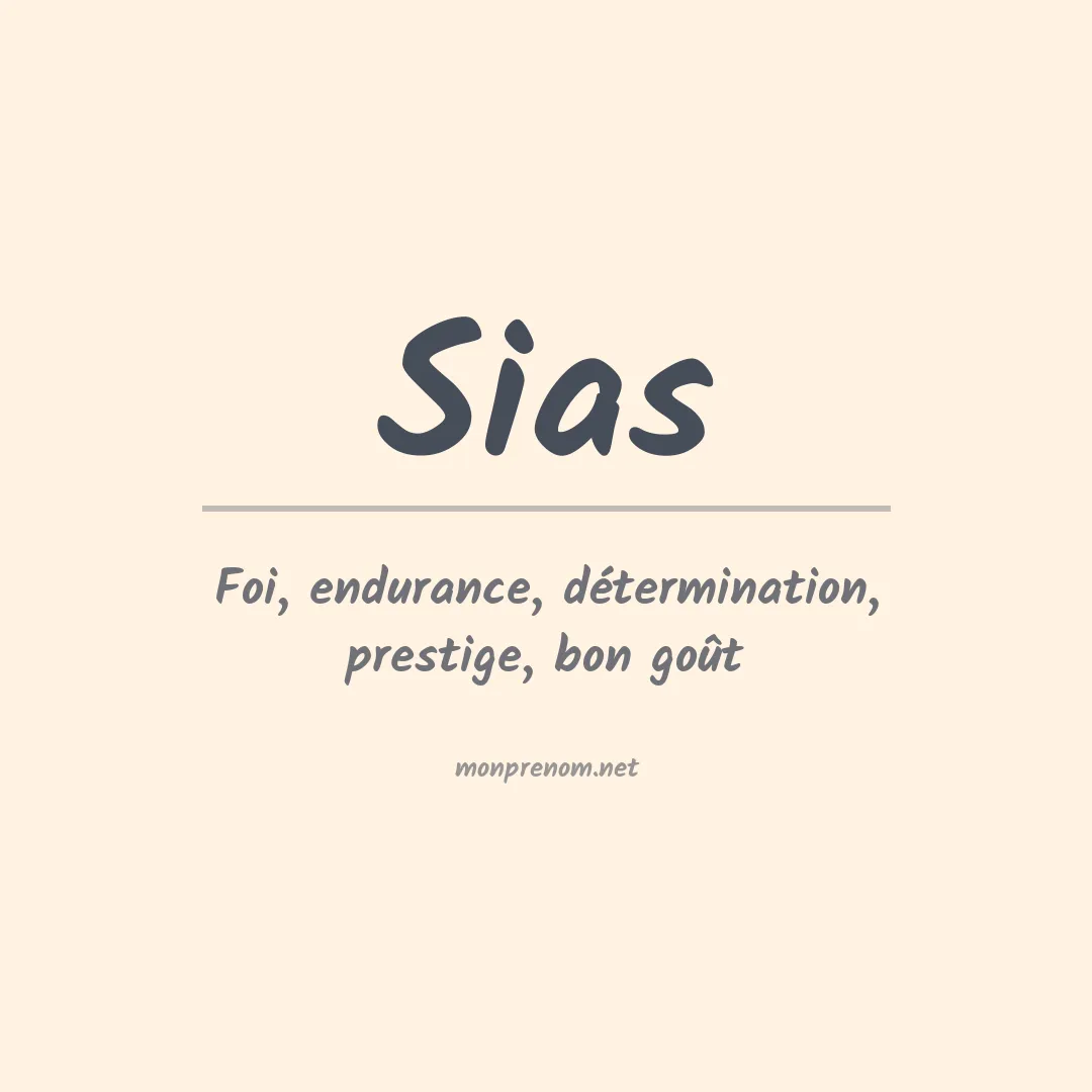Signification du Prénom Sias