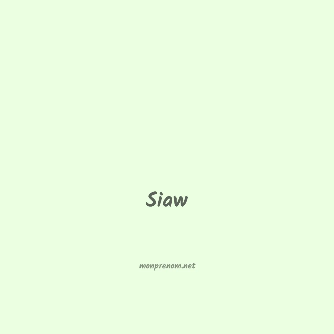 Siaw en chino