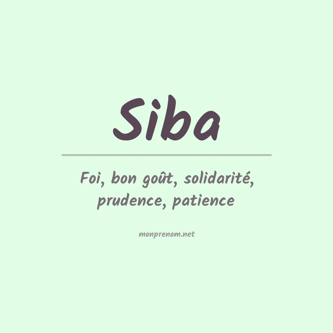 Signification du Prénom Siba Signification du Prénom Siba