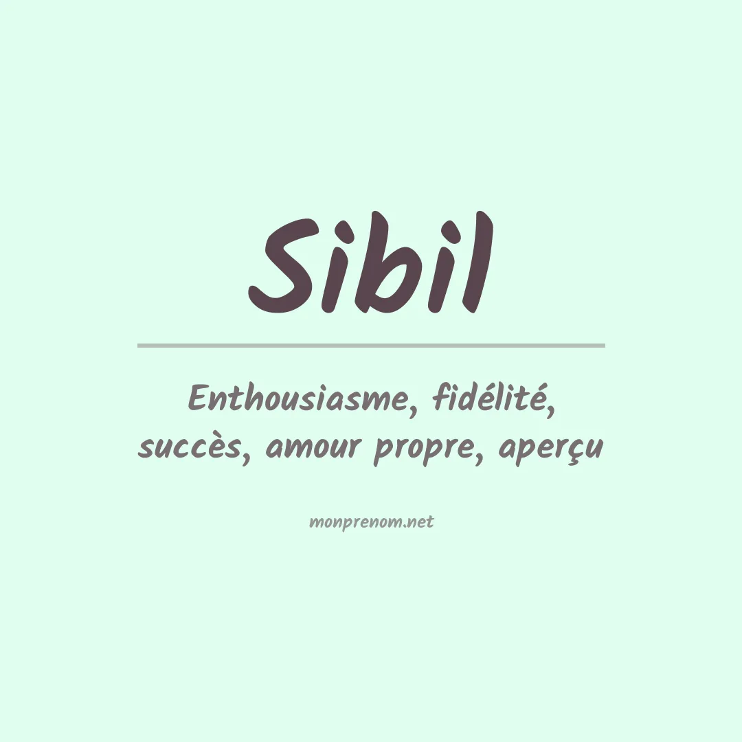 Signification du Prénom Sibil
