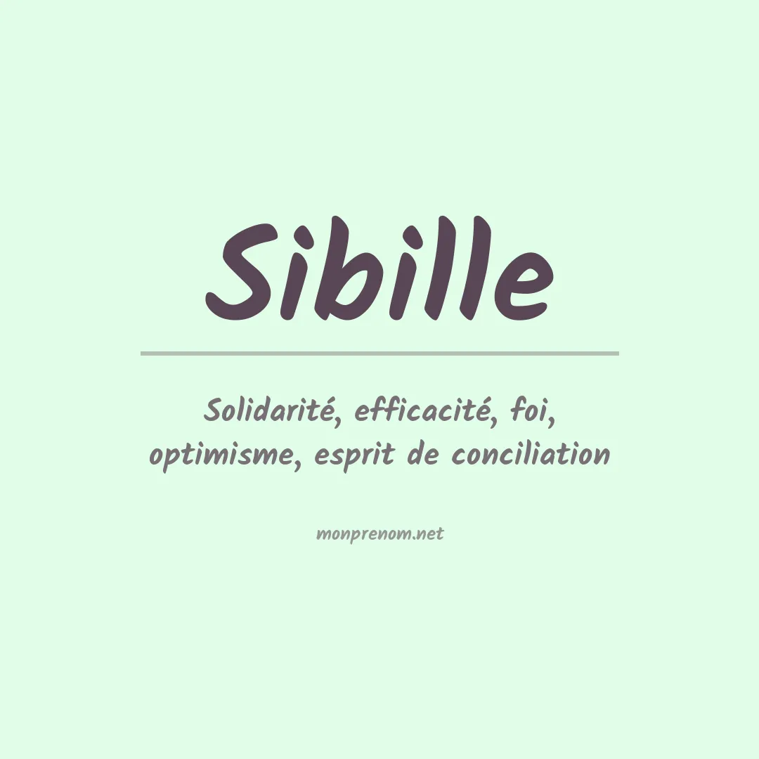 Signification du Prénom Sibille