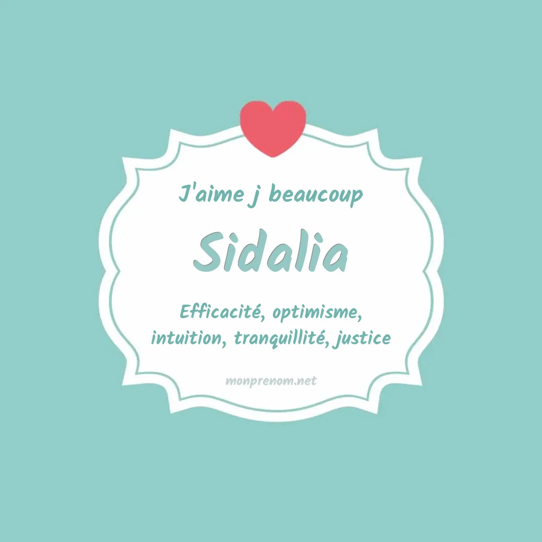 j'aime beaucoup Sidalia