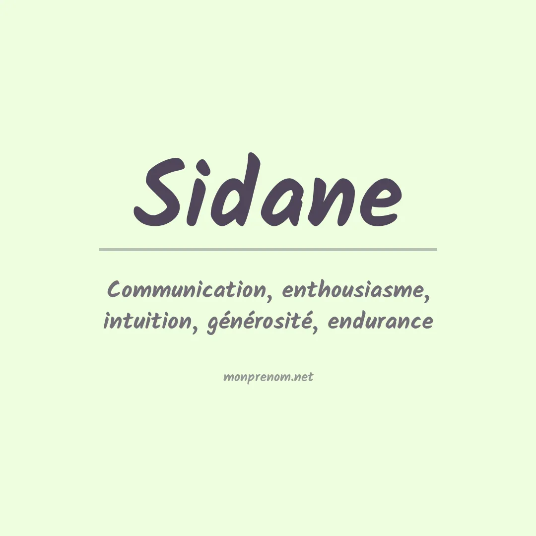 Signification du Prénom Sidane Signification du Prénom Sidane