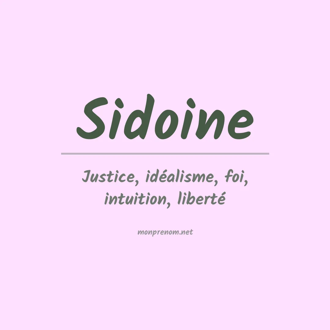 Signification du Prénom Sidoine Signification du Prénom Sidoine