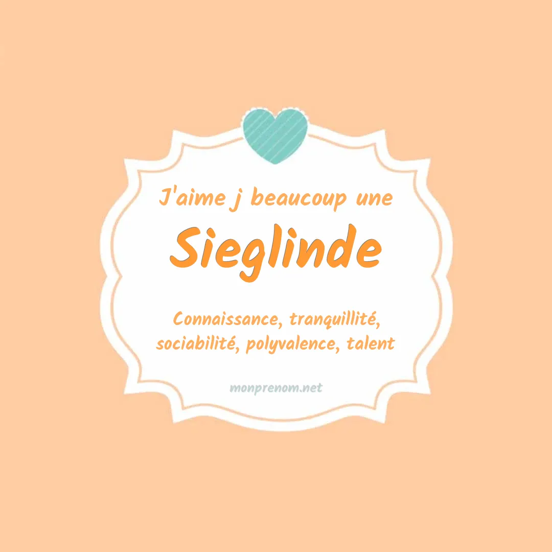 j'aime beaucoup Sieglinde