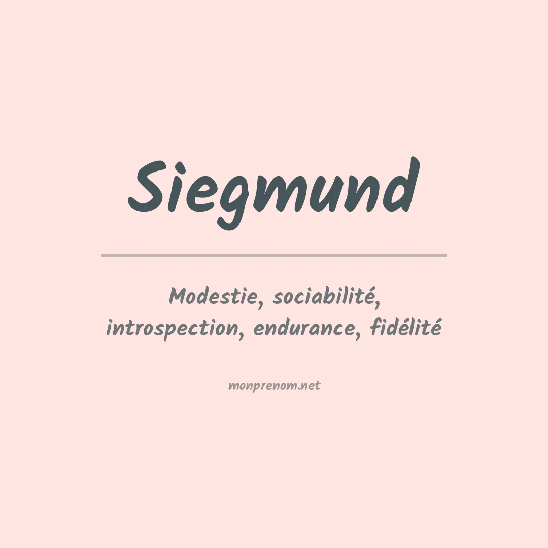 Signification du Prénom Siegmund