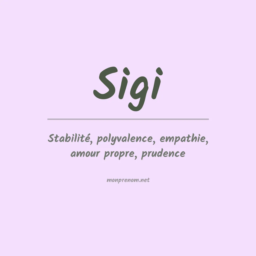 Signification du Prénom Sigi Signification du Prénom Sigi