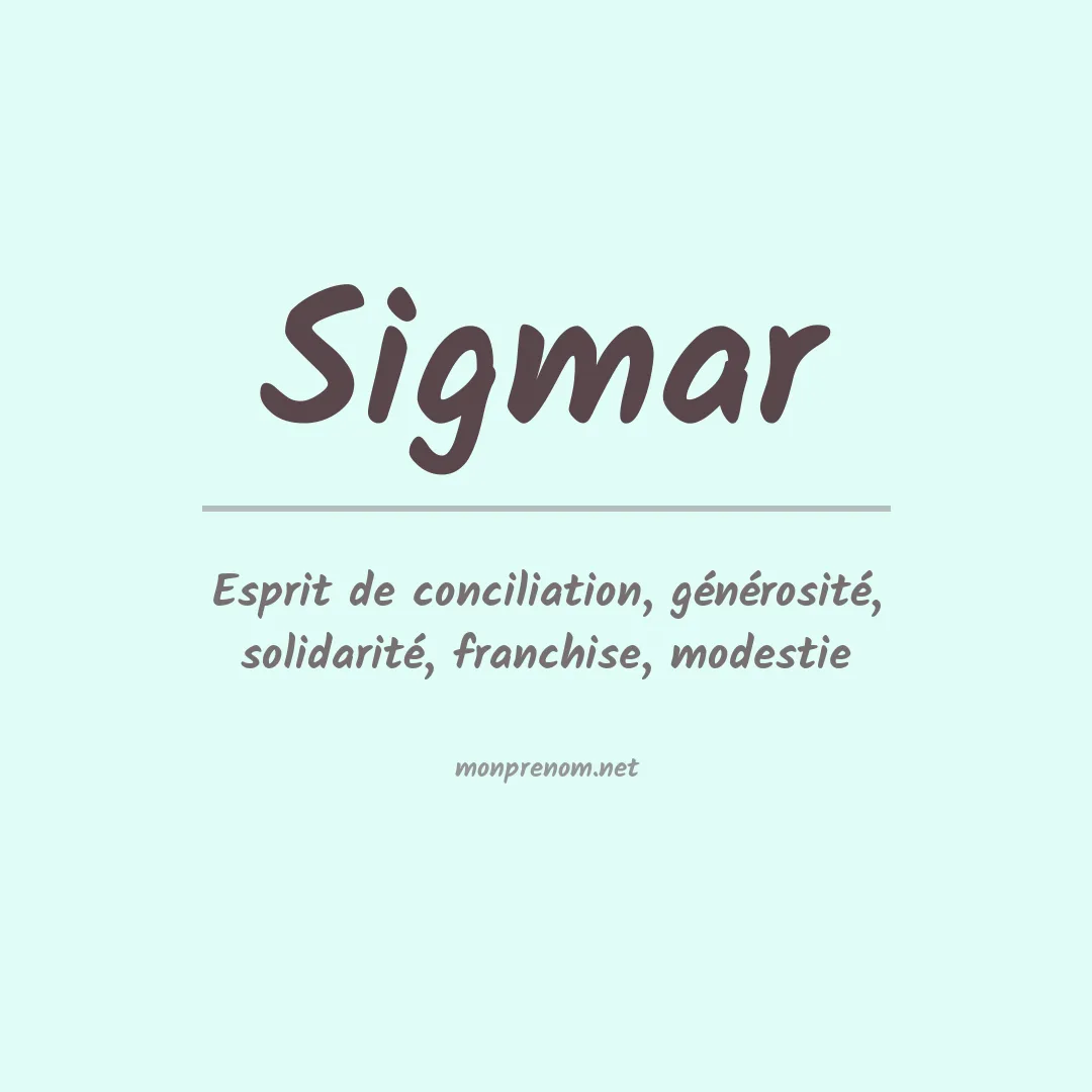Signification du Prénom Sigmar