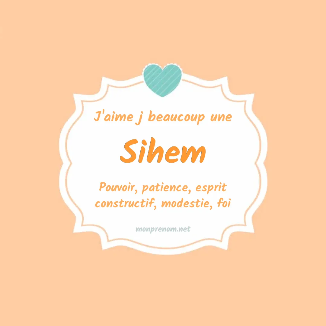 j'aime beaucoup Sihem