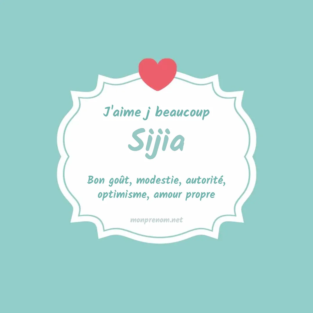 j'aime beaucoup Sijia