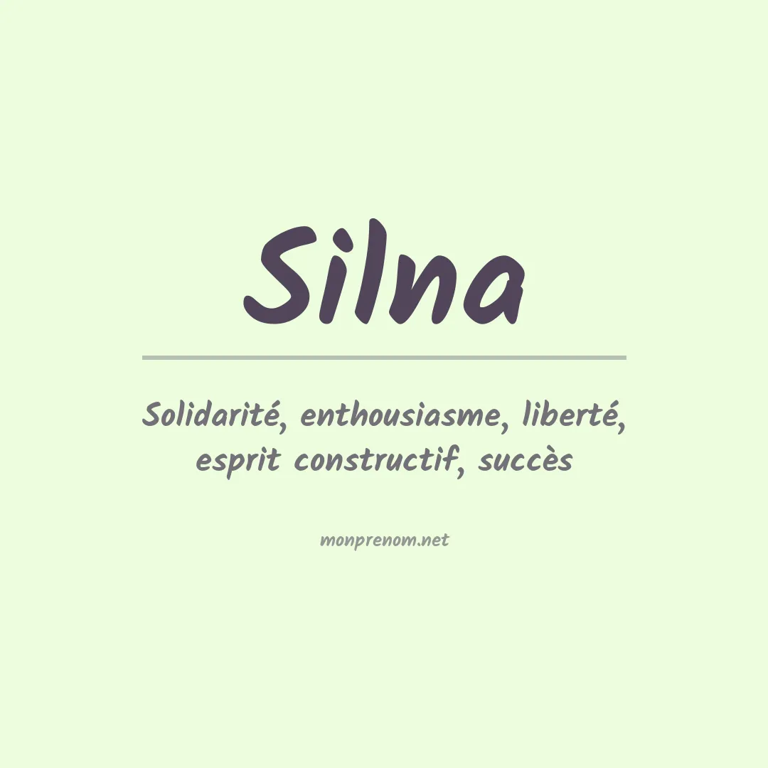 Signification du Prénom Silna Signification du Prénom Silna