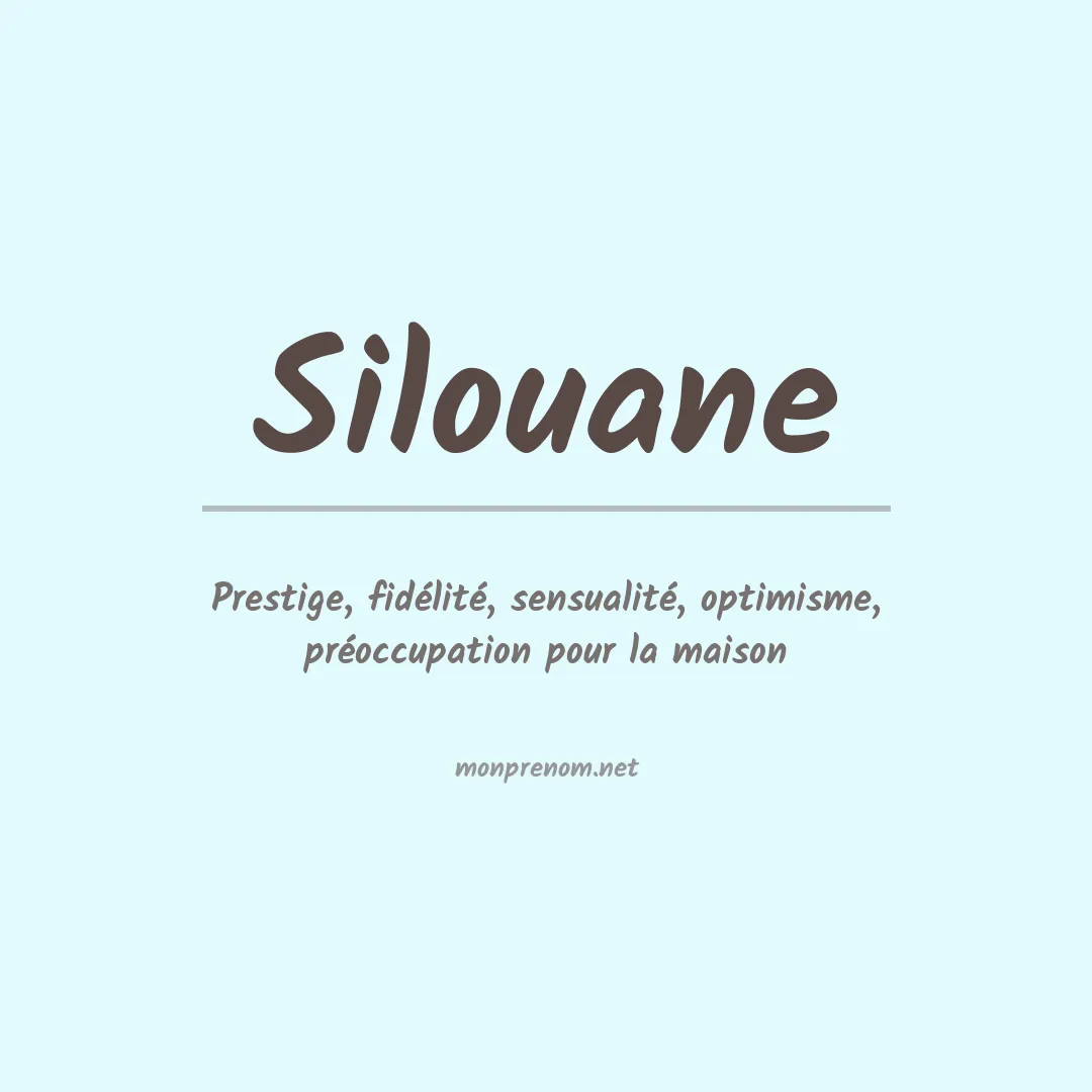 Signification du Prénom Silouane Signification du Prénom Silouane