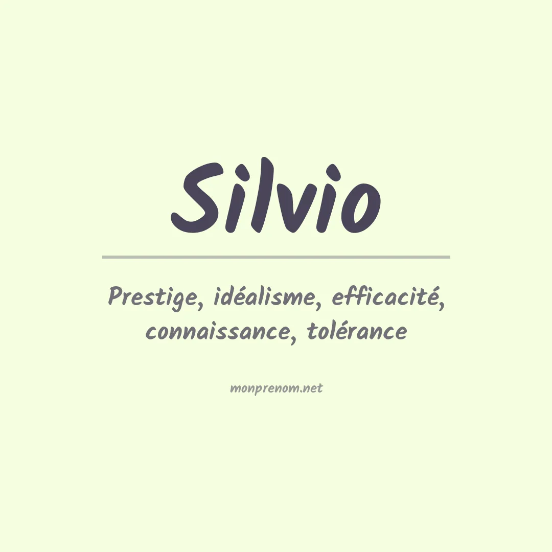 Signification du Prénom Silvio