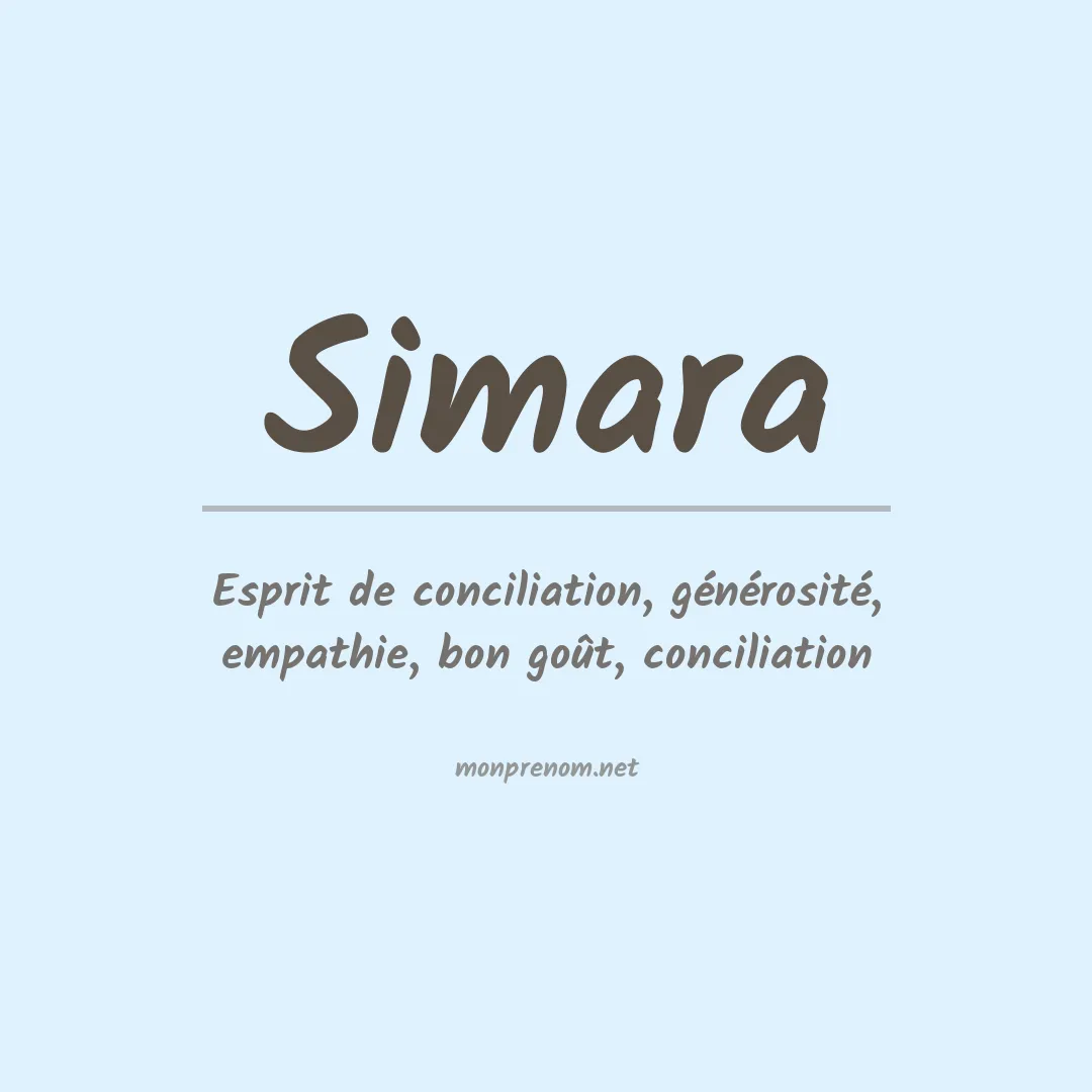 Signification du Prénom Simara