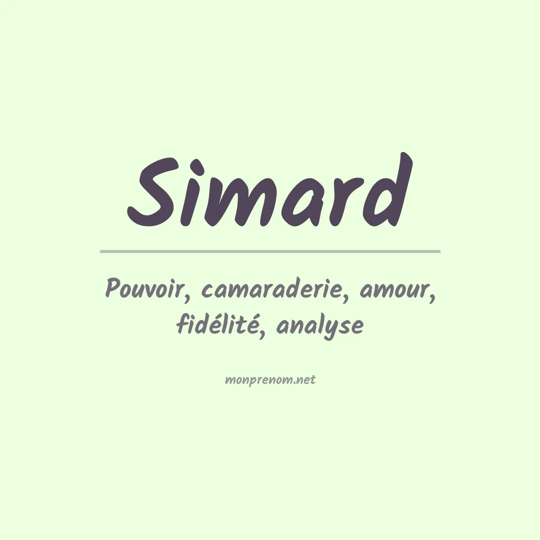 Signification du Prénom Simard