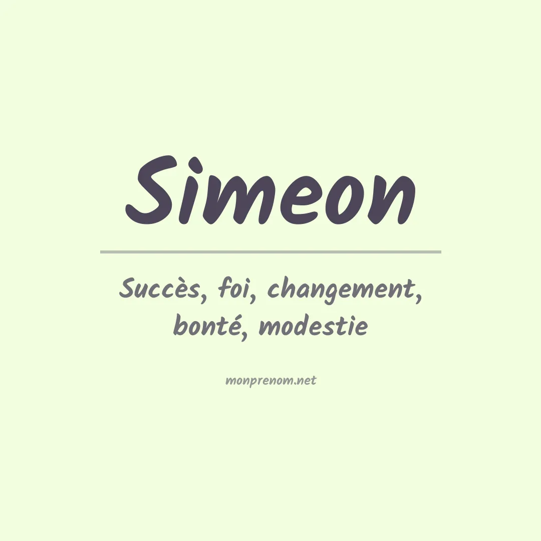 Signification du Prénom Simeon