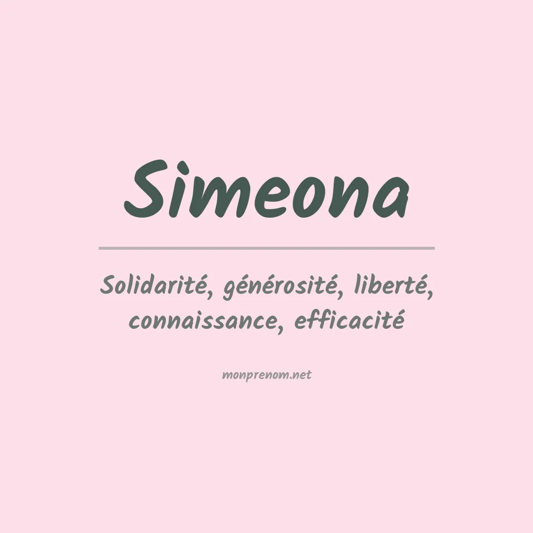 Signification du Prénom Simeona Signification du Prénom Simeona